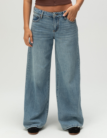 RSQ Womens Mid Rise Wide Leg Jeans Alternative Image