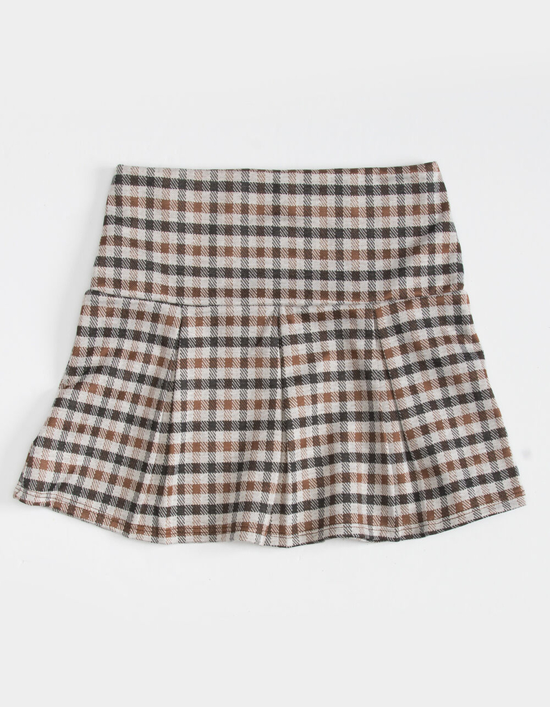 FULL TILT Plaid Drop Pleat Girls Tennis Skirt image number 1
