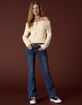 WEST OF MELROSE Off The Shoulder Womens Sweater image number 7