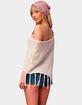 EDIKTED Barbie&trade; Fringe Knit Poncho image number 3
