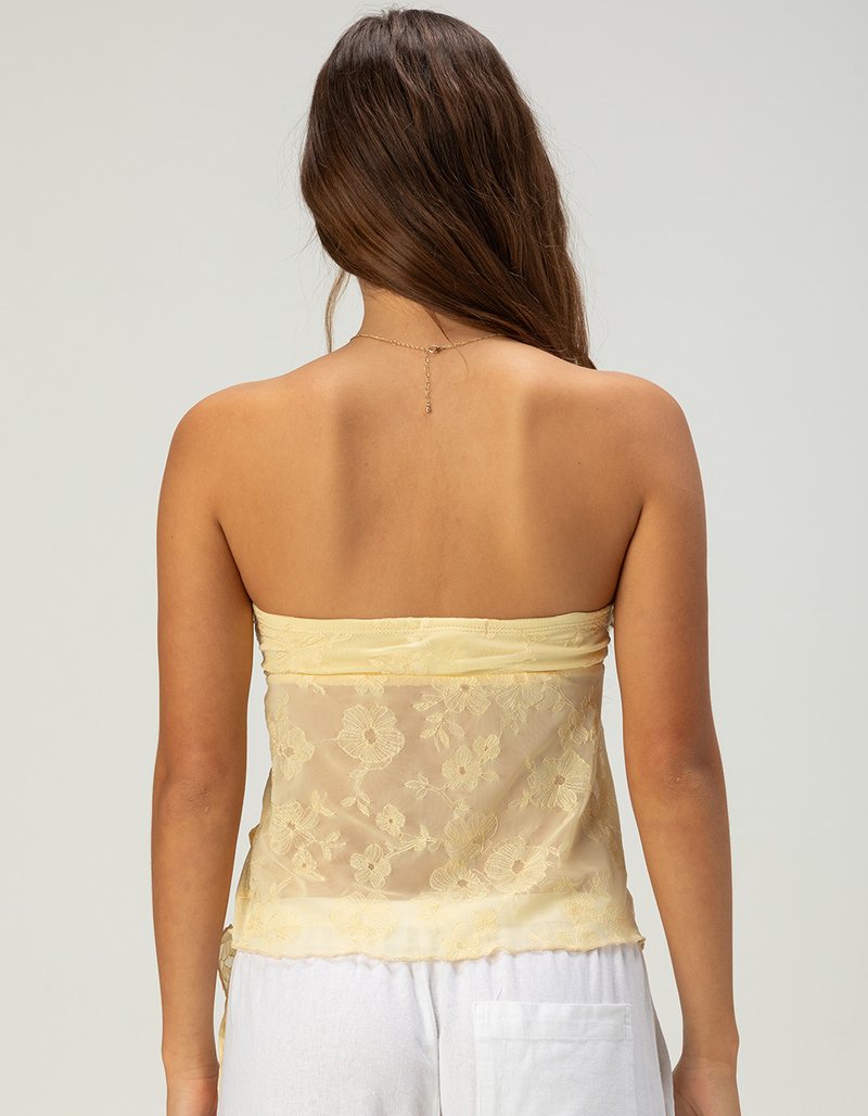 FULL TILT Textured Cinch Womens Tube Top image number 3