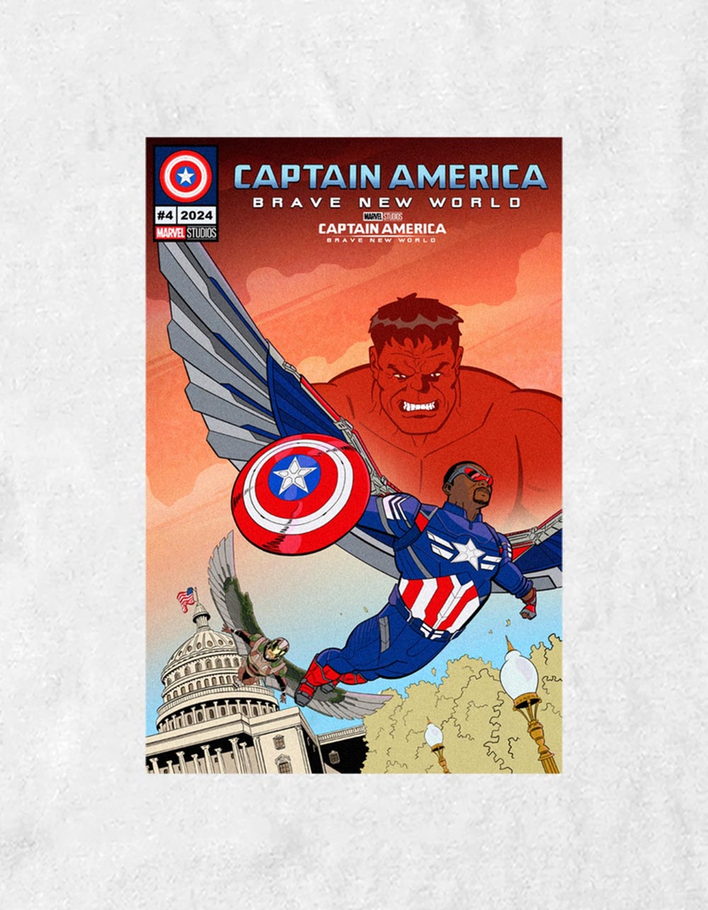 CAPTAIN AMERICA Brave New World Comic Book Poster Unisex Tee image number 1