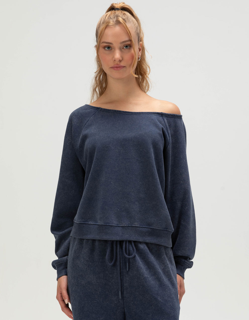 TILLYS Womens Off The Shoulder Sweatshirt image number 0