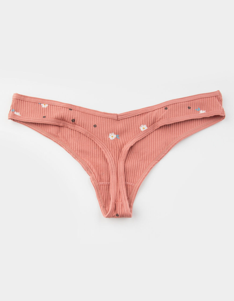 FULL TILT Printed Pink Thong image number 1