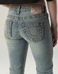 TRUE RELIGION Becca Mid Rise Big T Crystal Womens Bootcut Jeans image number 2