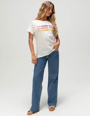 ROXY I Love Surfer Boys Womens Boyfriend Tee Alternative Image