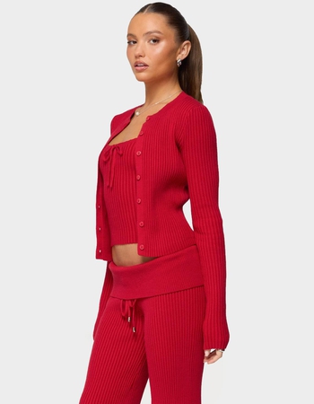 EDIKTED Adannah Ribbed Knit Button Up Cardigan Alternative Image