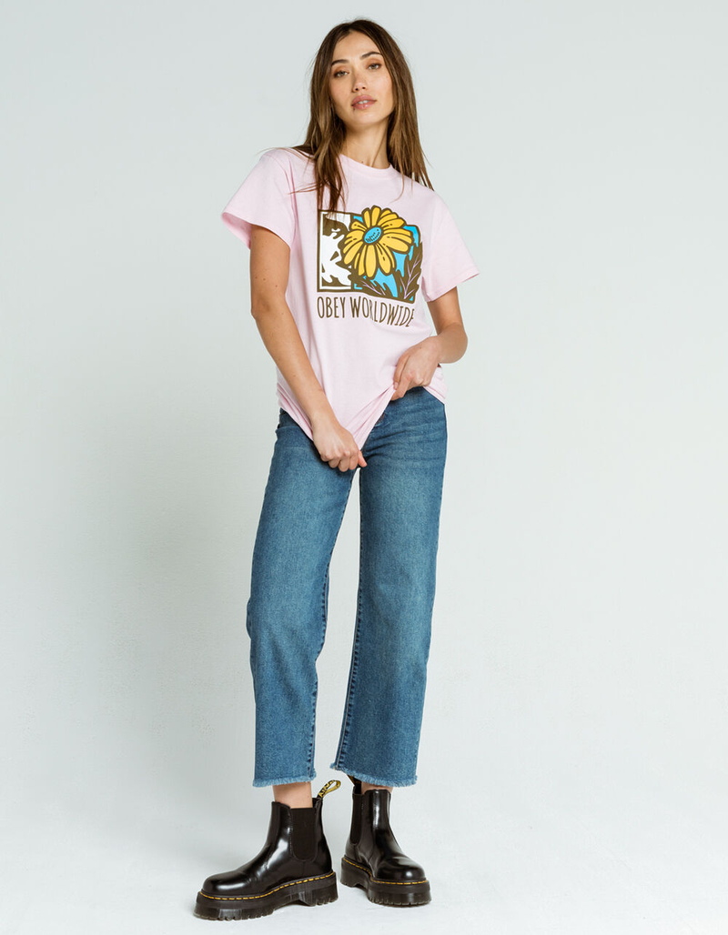 OBEY Sunflower Face Womens Tee image number 5