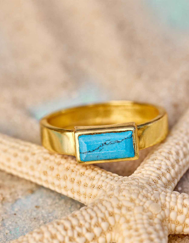 PURA VIDA Tulum Turquoise Ring image number 0