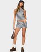 EDIKTED Glennon Striped Shorts image number 5