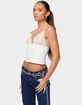 EDIKTED Keesha Lacey Boned V-Neck Top image number 2