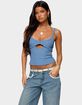 EDIKTED Karin Cut Out Ribbed Tank Top image number 1