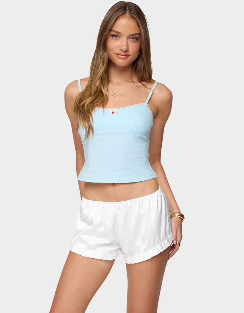 EDIKTED Jovana Lace Trim Tank Top image number 0