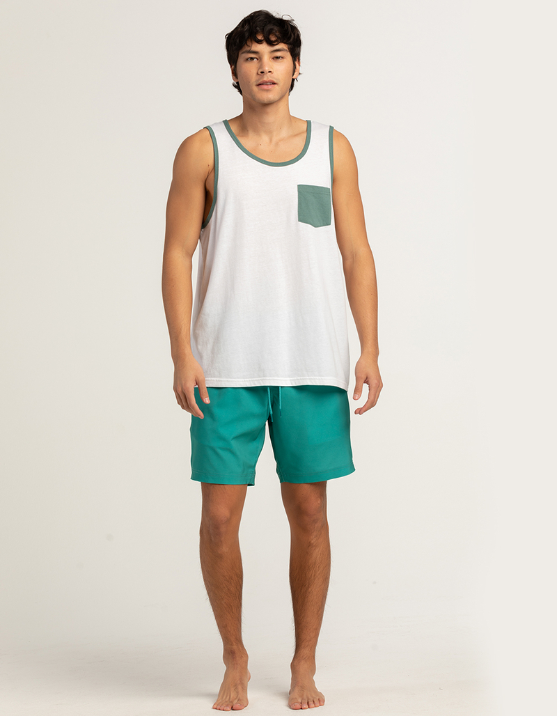 BLUE CROWN Mens Solid Pocket Tank Top image number 1
