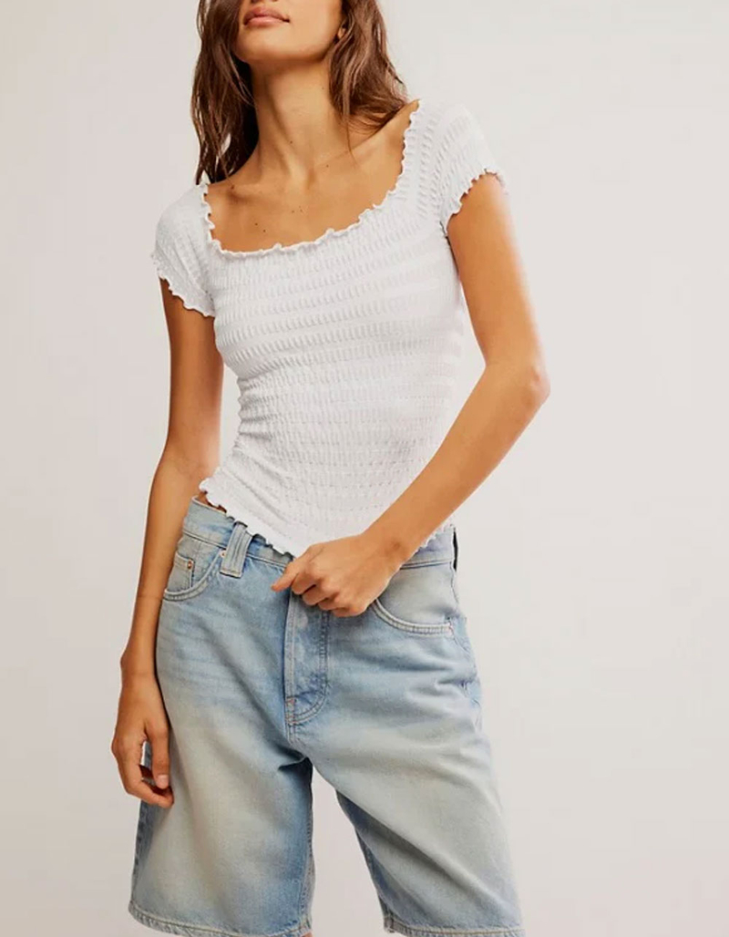 FREE PEOPLE Pucker Up Womens Seamless Tee image number 4