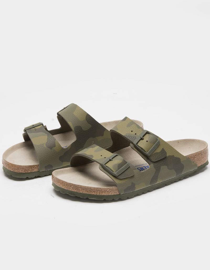 BIRKENSTOCK Arizona Soft Footbed Mens Desert Soil Camo Green Sandals image number 0