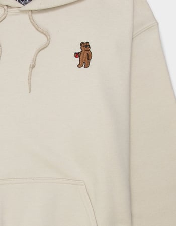 RIOT SOCIETY Bear Embroidered Mens Hoodie Alternative Image