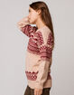SKY AND SPARROW Fair Isle Womens Tunic Sweater image number 2