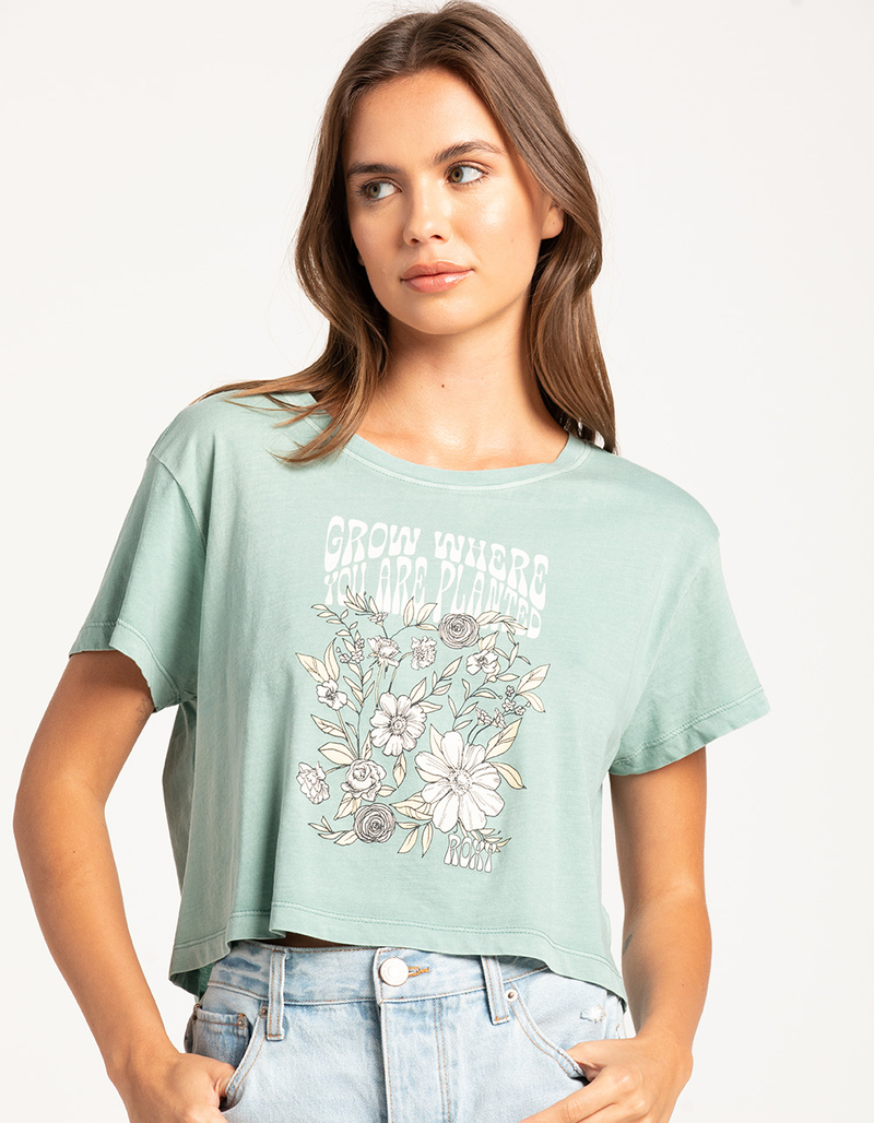 ROXY Grow Where Planted Womens Crop Boyfriend Tee image number 0