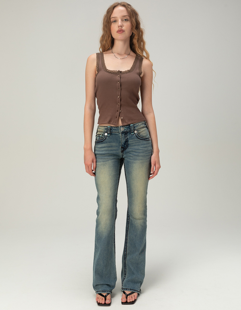 RSQ Womens Lace Trim Button Front Cami image number 4