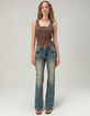RSQ Womens Lace Trim Button Front Cami image number 5