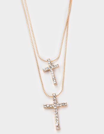 FULL TILT Layered Cross Chain Necklace Alternative Image