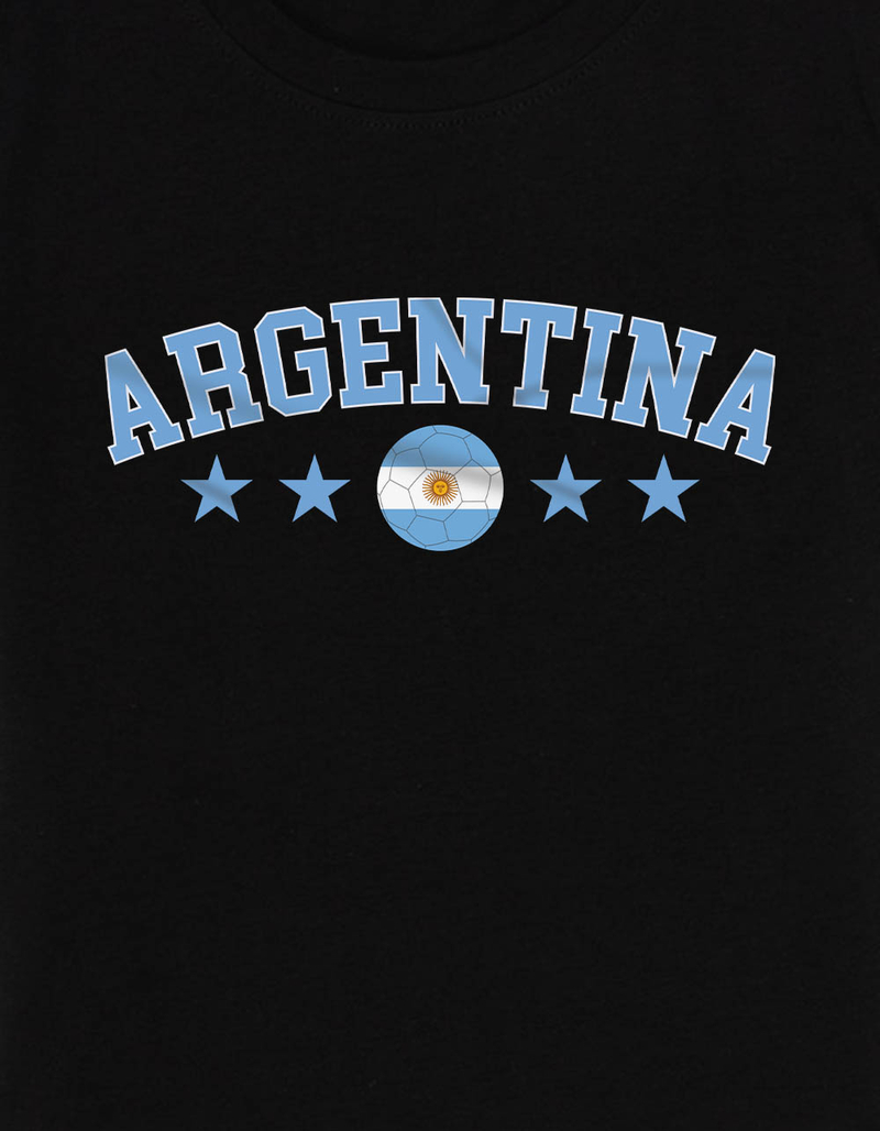 ARGENTINA Flag Soccer Womens Baby Tee image number 2