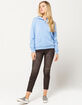 FULL TILT Quarter Zip Oversized Light Blue Womens Hoodie image number 4