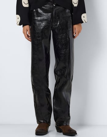 NOISY MAY Kane Evy Womens Faux Leather Pants Alternative Image