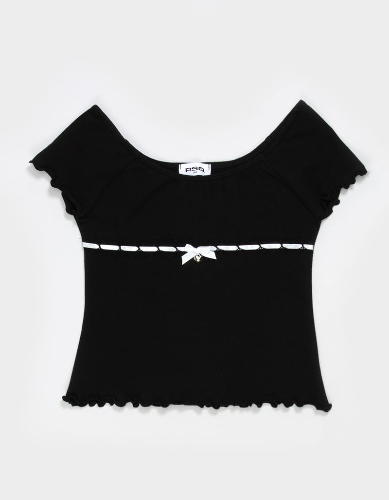 RSQ Girls Lace Heart Charm Top image number 0