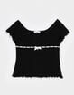 RSQ Girls Lace Heart Charm Top image number 1