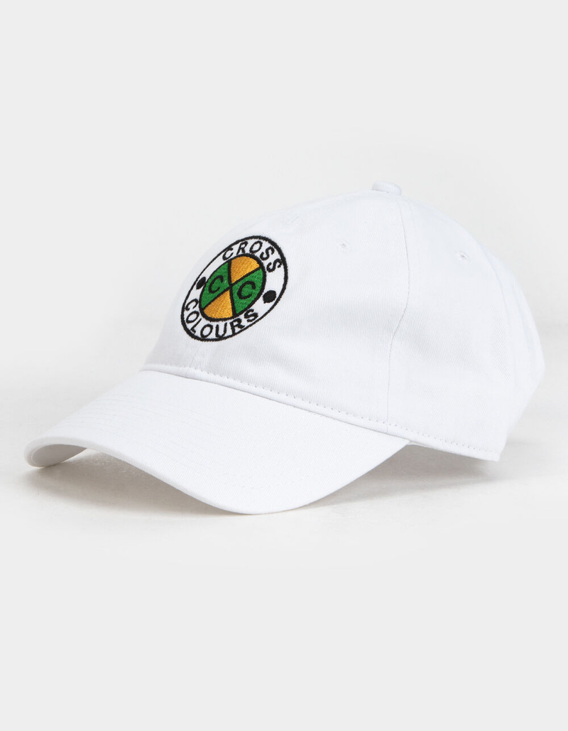 CROSS COLOURS Classic Embroidered Mens White Dad Hat image number 0
