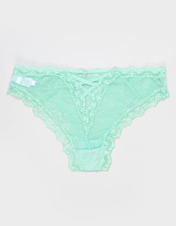 FULL TILT Polka Dot Lace Trim Bikini Panties Alternative Image