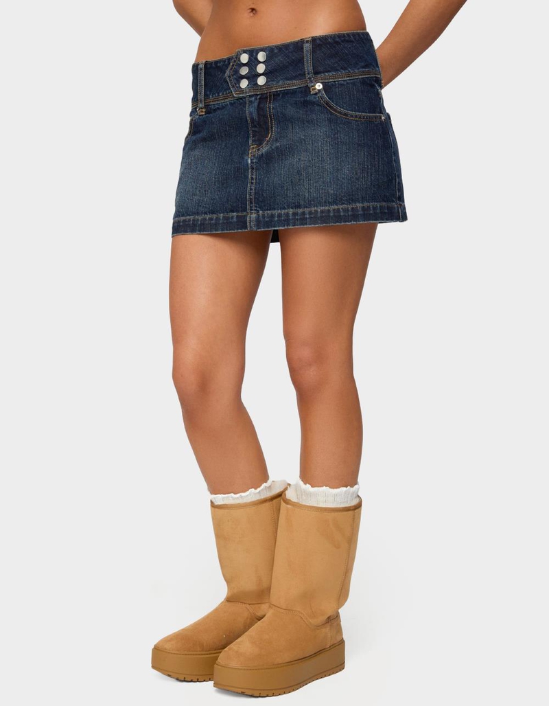 EDIKTED Fatama Denim Mini Skirt image number 1