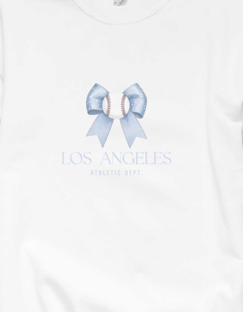 LOS ANGELES Bow Baseball Department Unisex Crewneck Sweatshirt Alternative Image