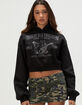TRUE RELIGION Crystal Logo Womens Crop Hoodie image number 1