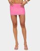 EDIKTED Ilse Beaded Floral Mesh Mini Skirt image number 1