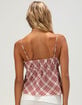 RSQ Womens Embroidered Plaid Babydoll Top image number 5