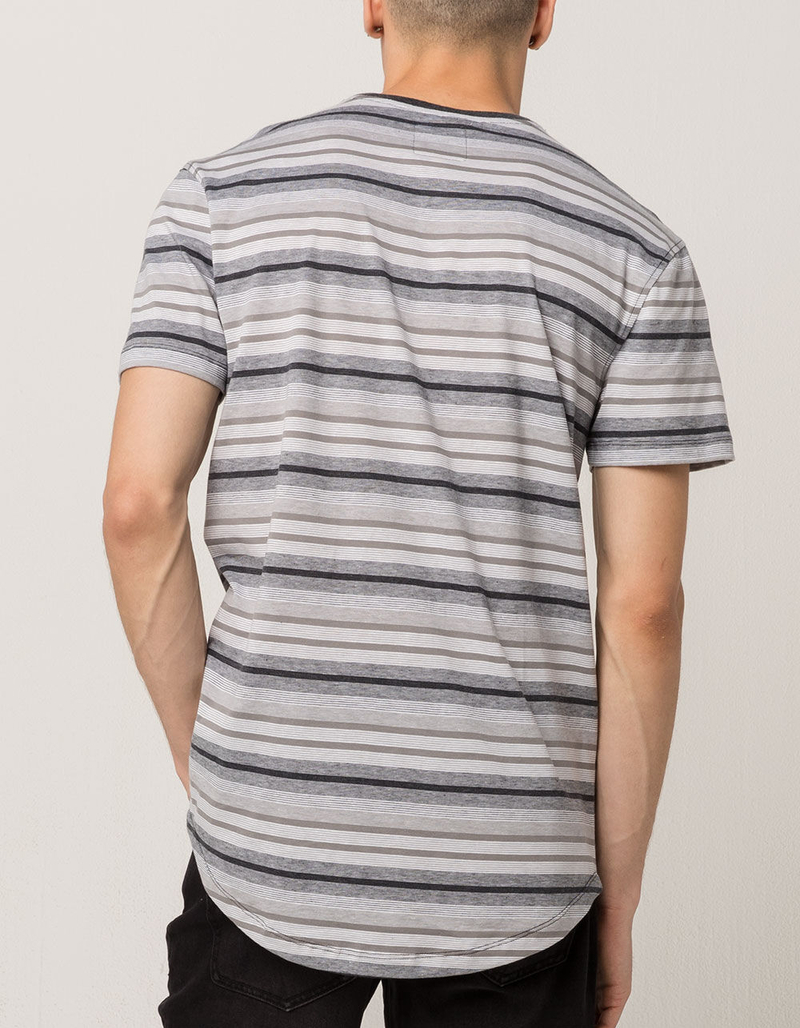 BIRCH BLACK Retro Stripe Mens Pocket Tee image number 2