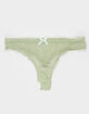 FULL TILT Mesh Dot Gingham Bow Thong image number 1