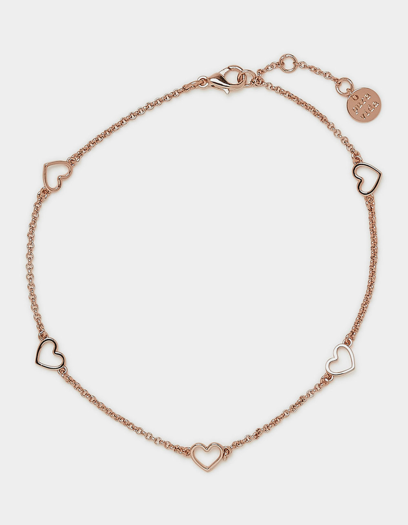 PURA VIDA Dainty Heart Anklet image number 0