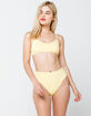 FULL TILT Solid Cheekier High Waist Sun Bikini Bottoms image number 4