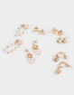 FULL TILT 6 Pack Sun/Moon/Cherry Hoop Earrings image number 1