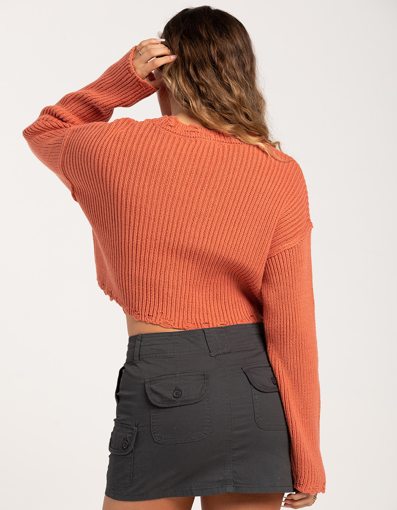 FULL TILT Destructed Womens Pullover image number 2