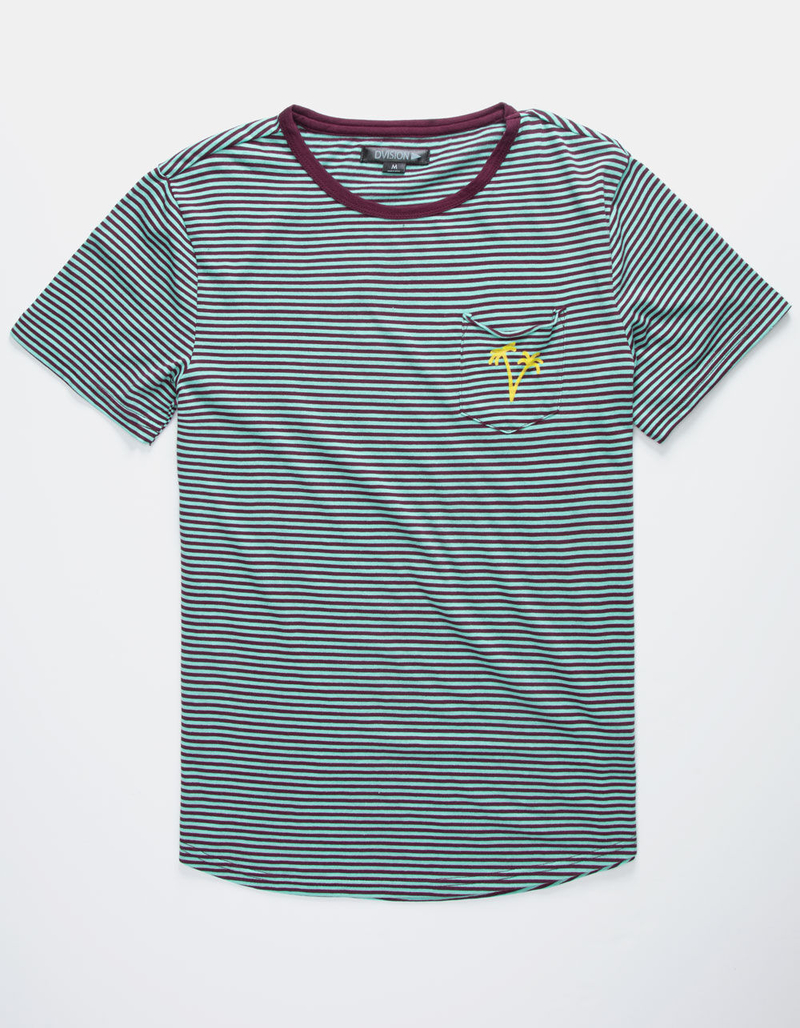 OCEAN CURRENT Palm Stripe Mens T-Shirt image number 0