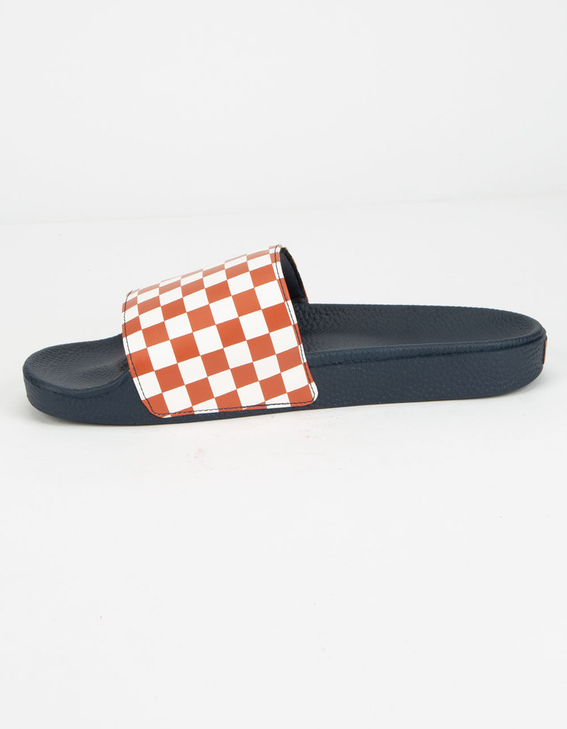 VANS Slide-On Checkerboard Burnt Brick Mens Sandals image number 3