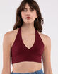 RSQ Womens Solid Halter Top image number 1