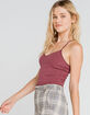 BOZZOLO Lettuce Trim Womens Burgundy Cami image number 2