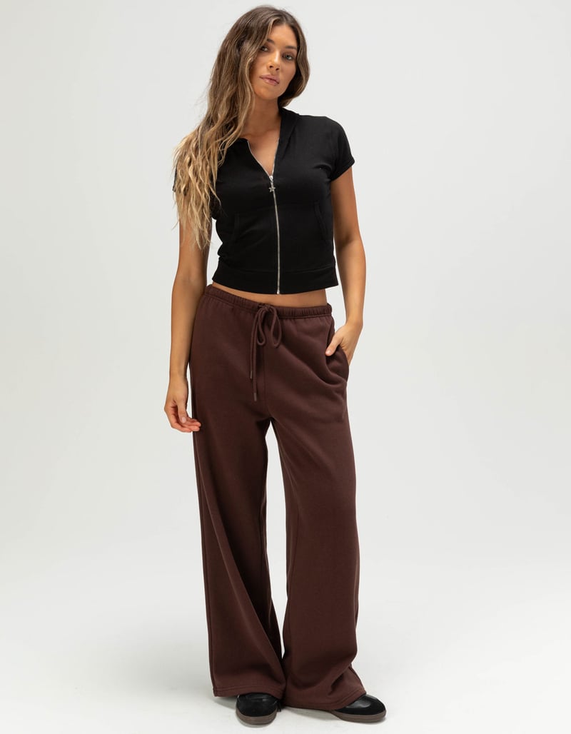 FULL TILT Womens Zip-Up Short Sleeve Hoodie image number 1