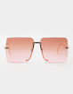 BLUE CROWN Retro Square Rimless Sunglasses image number 2